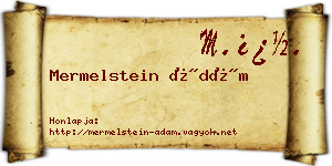Mermelstein Ádám névjegykártya